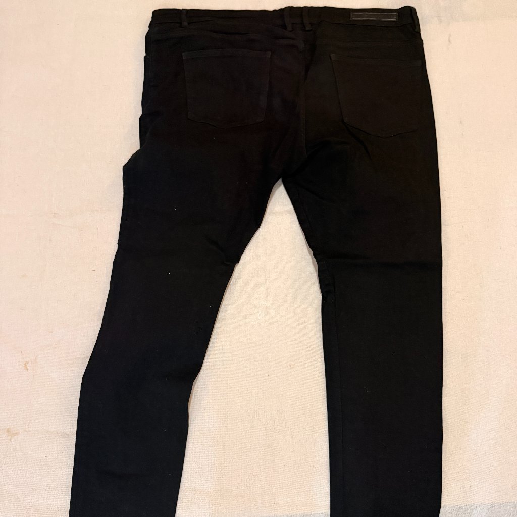 Black Slim Straight Jeans Embellish Brand Size 42